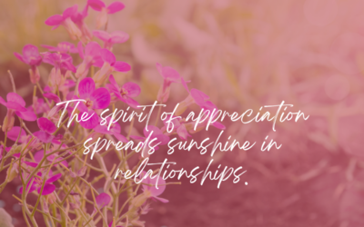 When was the last time that you felt appreciated?
